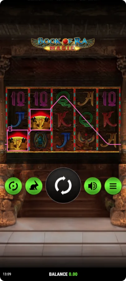 Book symbol acting as wild and scatter in Book of Ra Magic