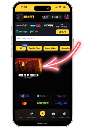 Use search field to find the game